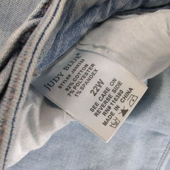 Judy Blue Cadence Wide Leg High Wait Jeans 22W Braided Waist Flare - Picture 9 of 11